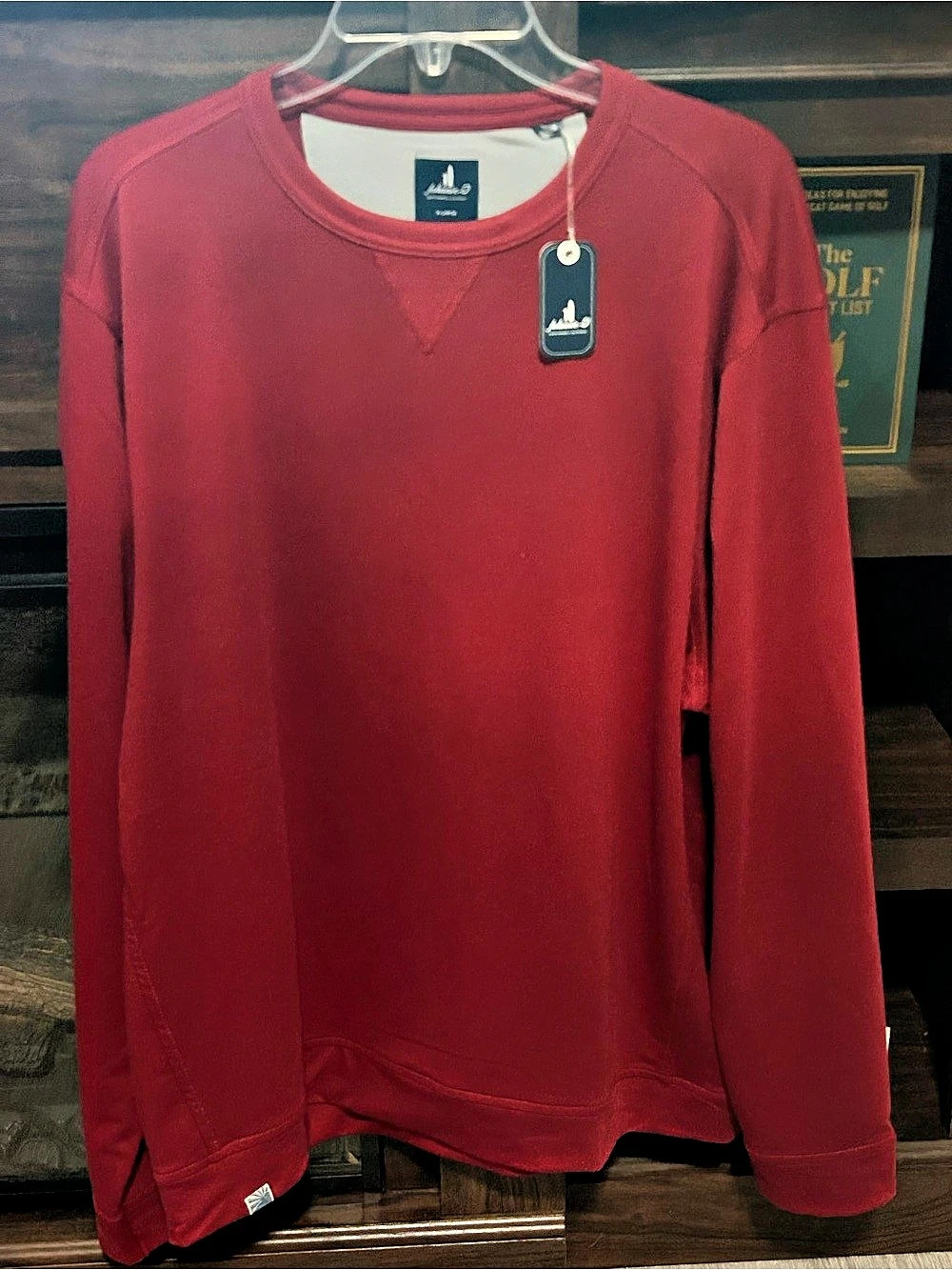 Johnnie-O Freeman Crewneck Fleece Sweatshirt Men's Red XL